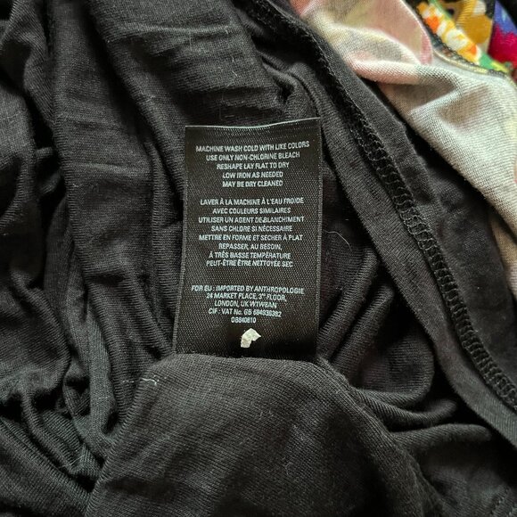 Anthropologie ett:twa Coreyell Floral Turtleneck Dress Medium Black Stretch - Picture 10 of 11